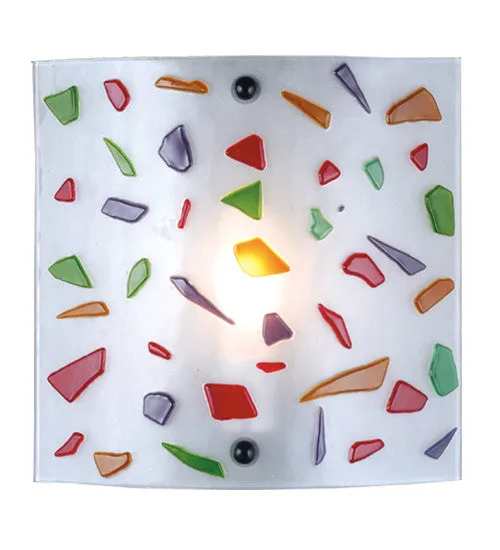 11"W Metro Fusion Bam Bam Fused Glass Wall Sconce