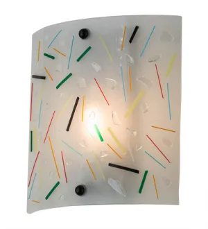 11"W Metro Fusion Circus Fused Glass Wall Sconce