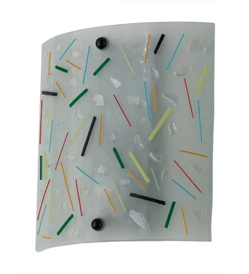 11"W Metro Fusion Circus Fused Glass Wall Sconce