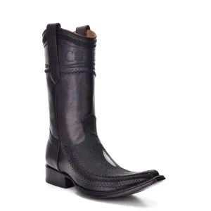 1B1AMA - Cuadra black casual cowboy stingray leather boots for men