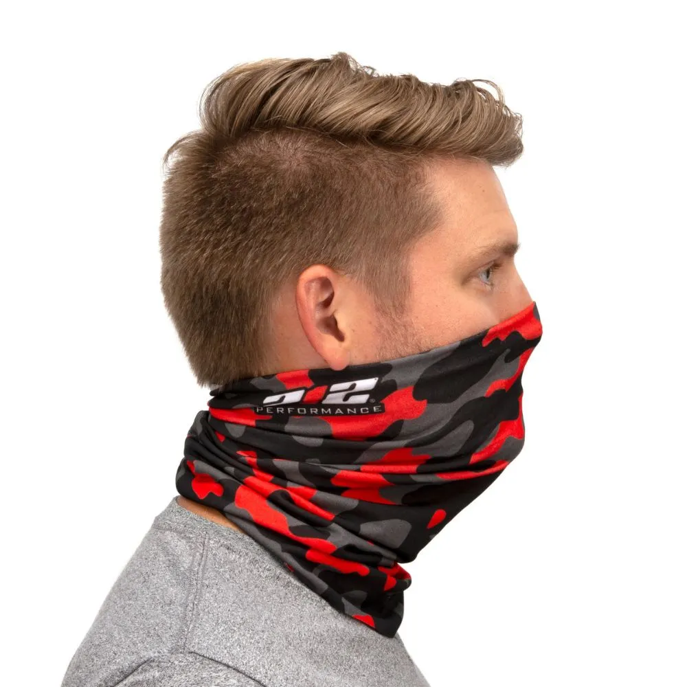 212 Performance FC3-05-000 Protective Neck Gaiter and Particulate Filtering Face Cover in Red / Grey / Black Camo Black