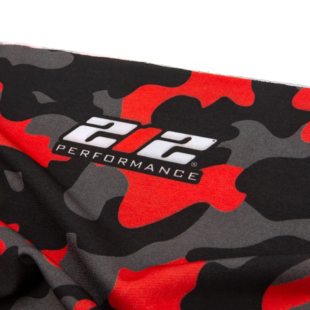 212 Performance FC3-05-000 Protective Neck Gaiter and Particulate Filtering Face Cover in Red / Grey / Black Camo Black