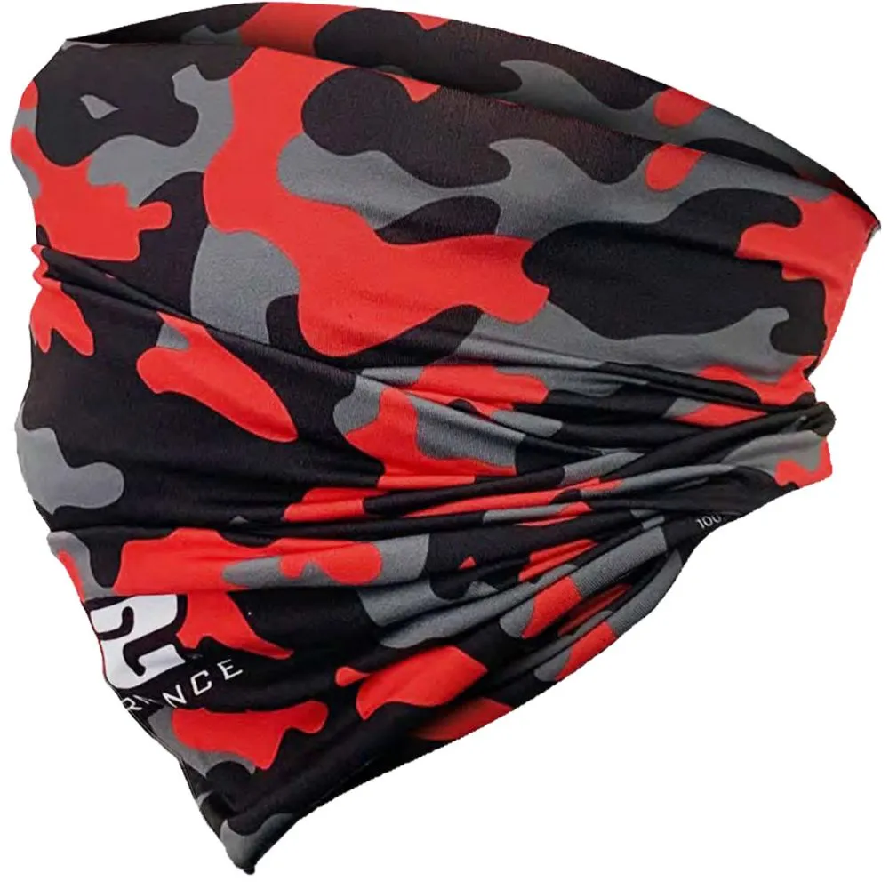 212 Performance FC3-05-000 Protective Neck Gaiter and Particulate Filtering Face Cover in Red / Grey / Black Camo Black