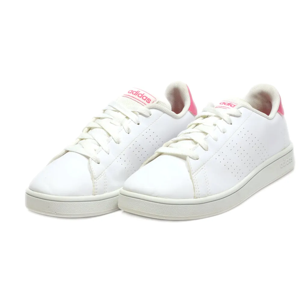 Adidas Advantage Sneakers Leather White Colour For Kids