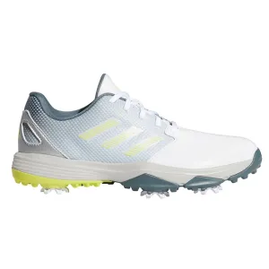 adidas Junior ZG21 Spiked Shoes - White/Acid Yellow/Blue Oxide