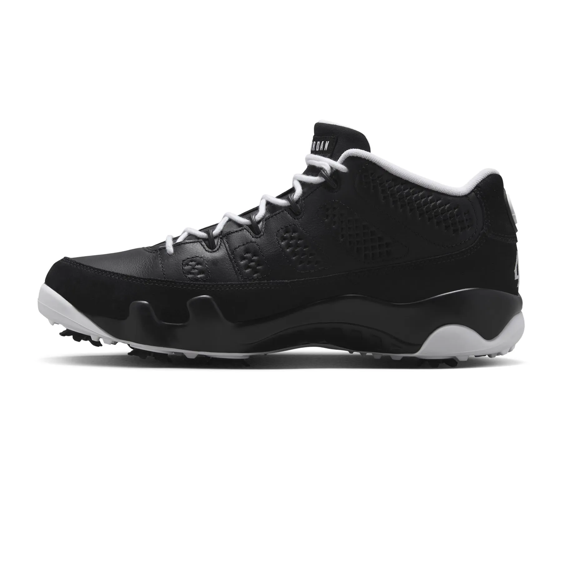 Air Jordan 9G Retro Golf Shoes Black/White/Metallic Red - SU24