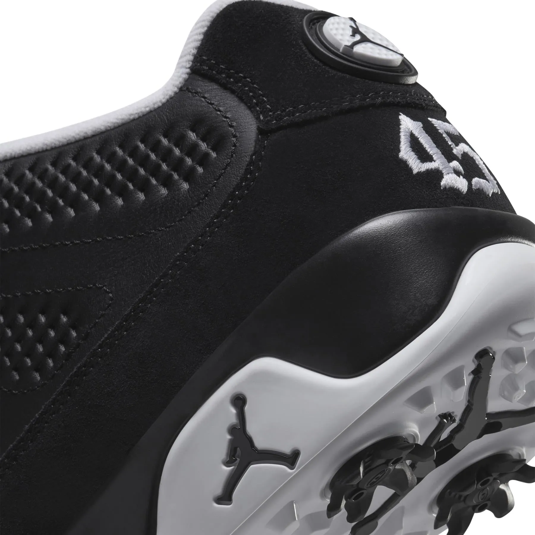 Air Jordan 9G Retro Golf Shoes Black/White/Metallic Red - SU24