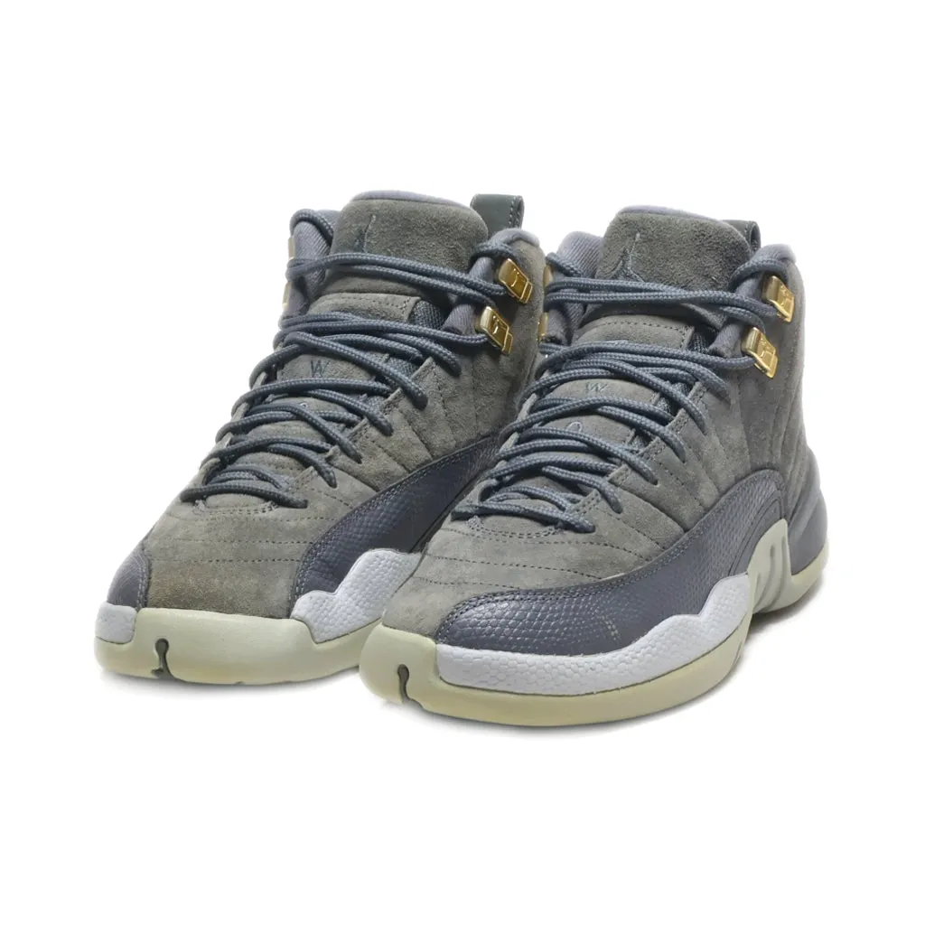 Air Jordan Retro 12 Sneakers Suede Grey Colour For Kids