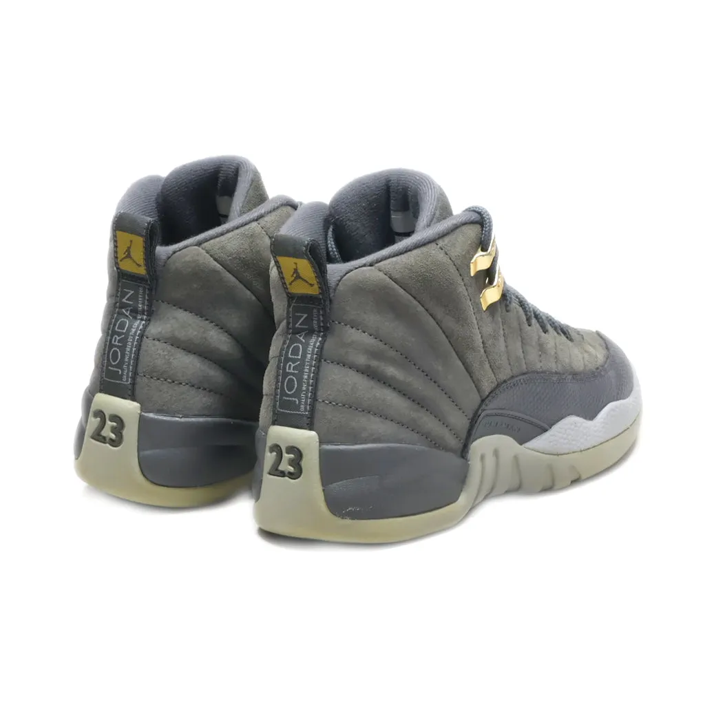 Air Jordan Retro 12 Sneakers Suede Grey Colour For Kids