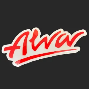 Alva 4.5" x 1-3/4" OG Logo Die-cut RED Sticker