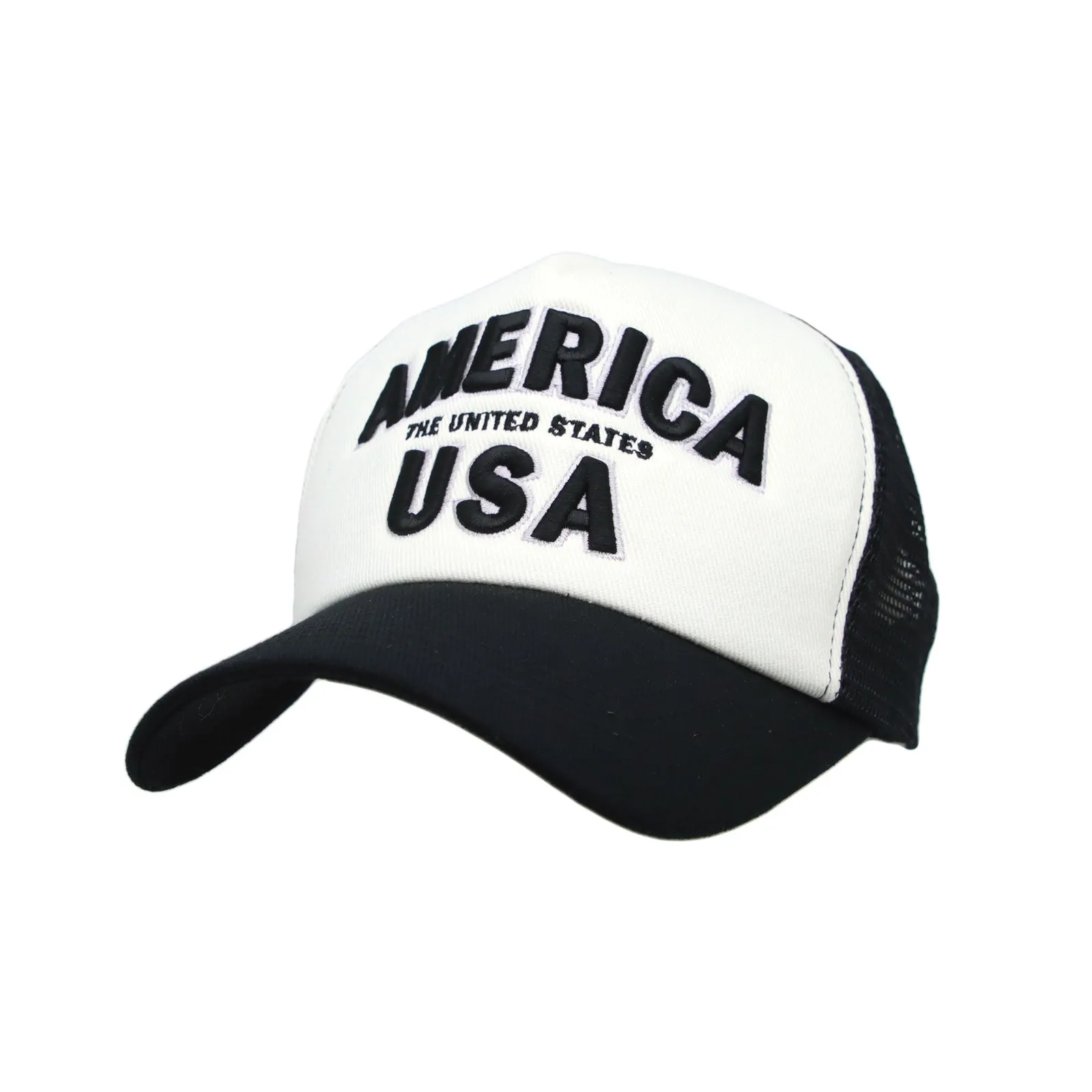 America USA Embroidery Hat Meshed Trucker Baseball Cap KR11345