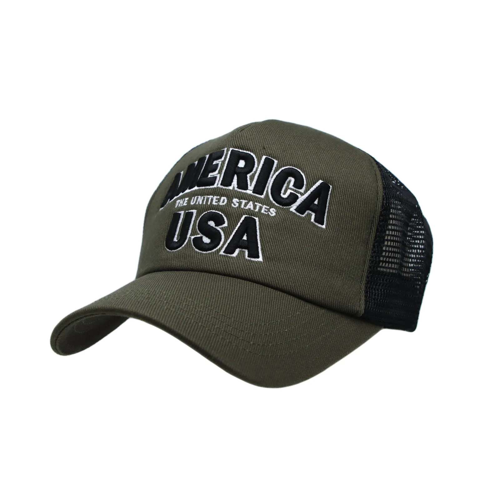 America USA Embroidery Hat Meshed Trucker Baseball Cap KR11345