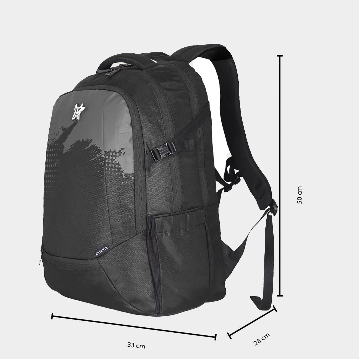 Arctic Fox Hiking Backpack and Travel Backpack Large 46L Capacity Reel Plus Black