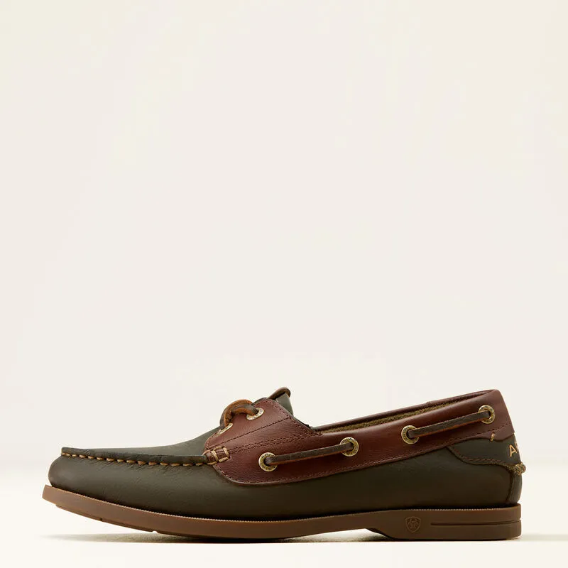 Ariat Ladies Antigua Boat Shoe Olive Night