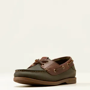 Ariat Ladies Antigua Boat Shoe Olive Night