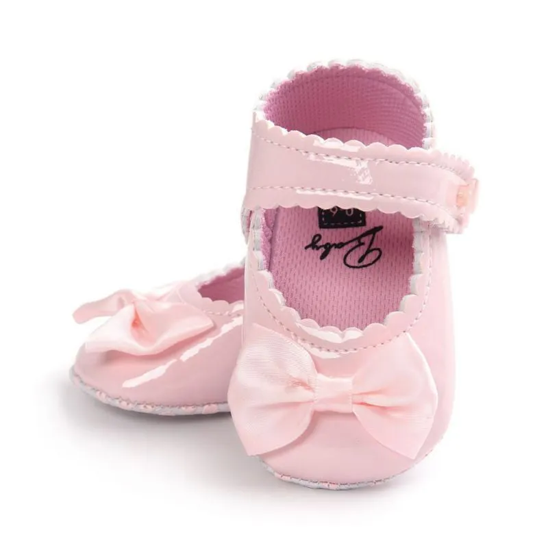 Autumn Infant Baby Girl Soft Sole PU Leather First Walkers Bebe Crib Bow Shoes 0-18 Months Moccasins Shoes New Arrival