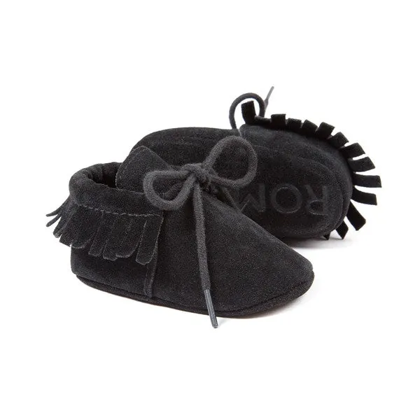 Baby Boy Girl Moccasins Moccs Shoes First Walkers Bebe Fringe Soft Soled Non-slip Footwear Crib Shoes PU Suede Leather Newborn