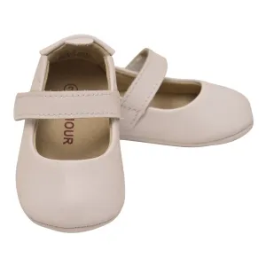 Baby Girls White Leather Crib Soft Sole Mary Jane 0 Baby-5 Toddler