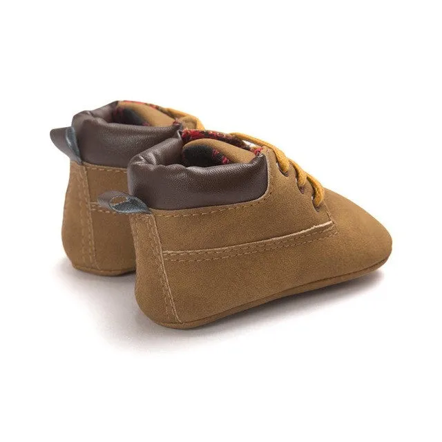 Baby Shoes Boys Toddler Soft Sole Crib Slip-On Lace Up Pre-walker Infant Shoes First Walker