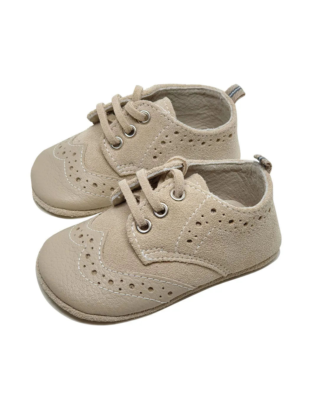 Baby's Leather Shoe for boy - Beige