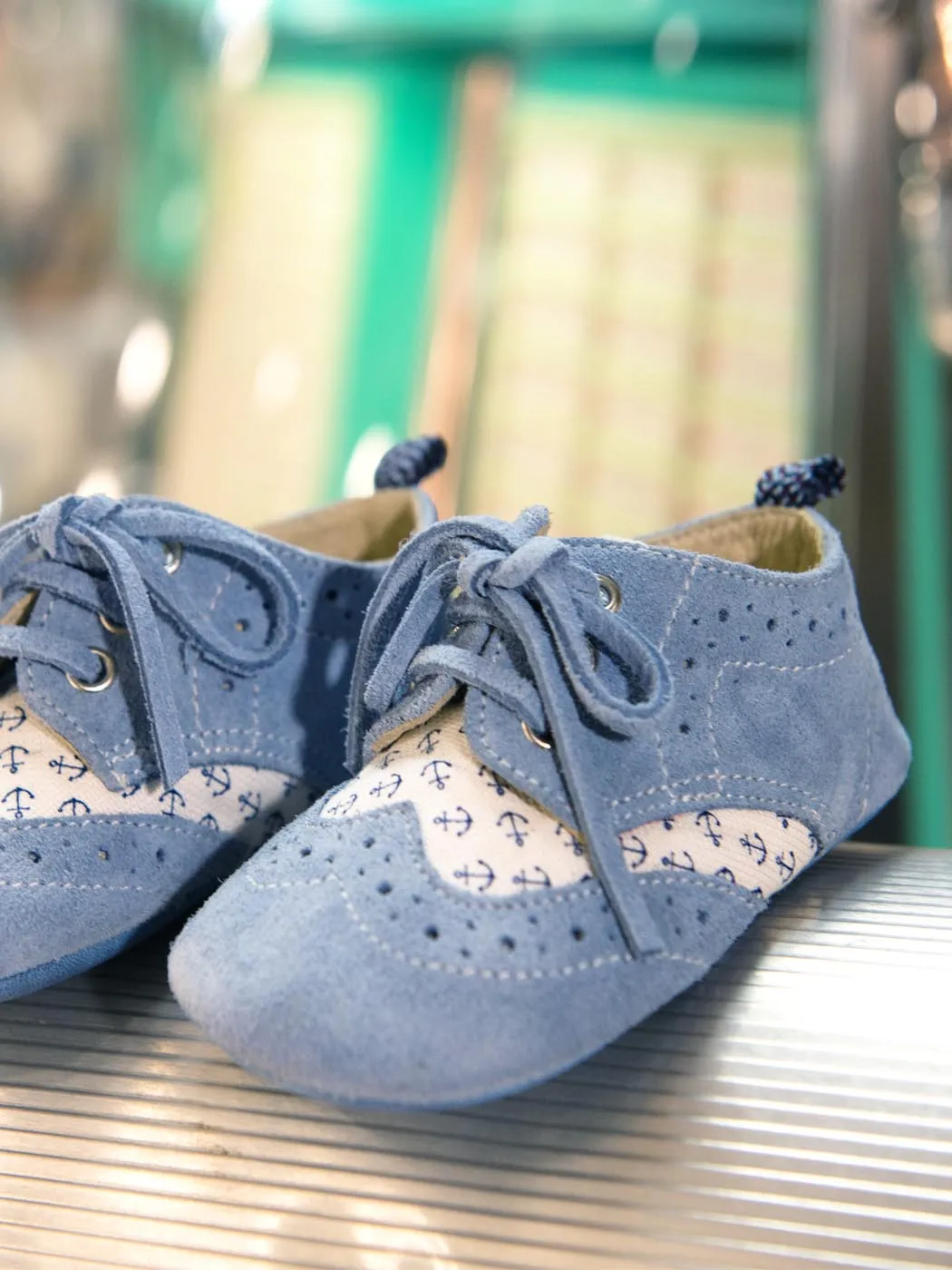 Baby's Suede Shoe for boy -Charlie Blue