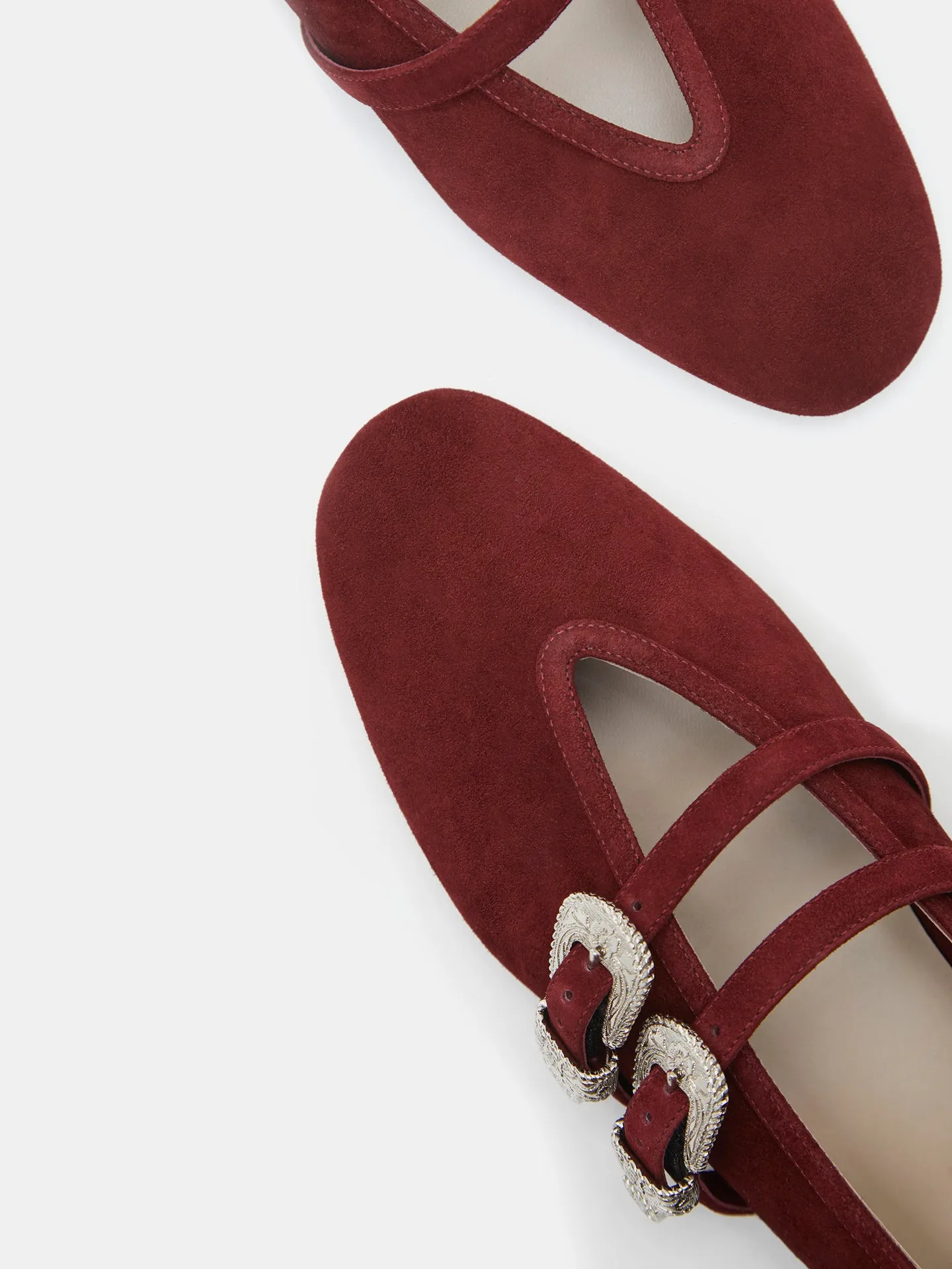 Ballet Claudia Slipper / Oxblood Suede