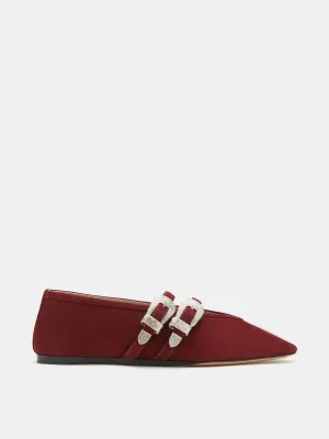 Ballet Claudia Slipper / Oxblood Suede