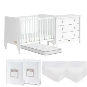 Boori Natty Compact Cot 7 PC Package with Three Draw Chest