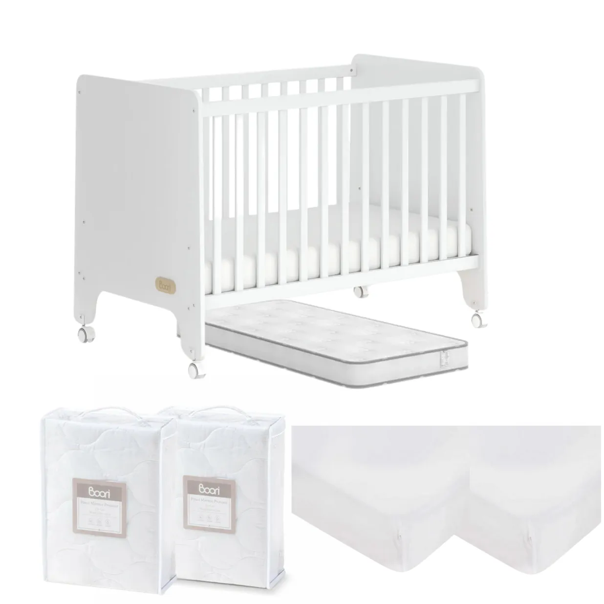 Boori Natty Compact Cot 7 PC Package with Three Draw Chest