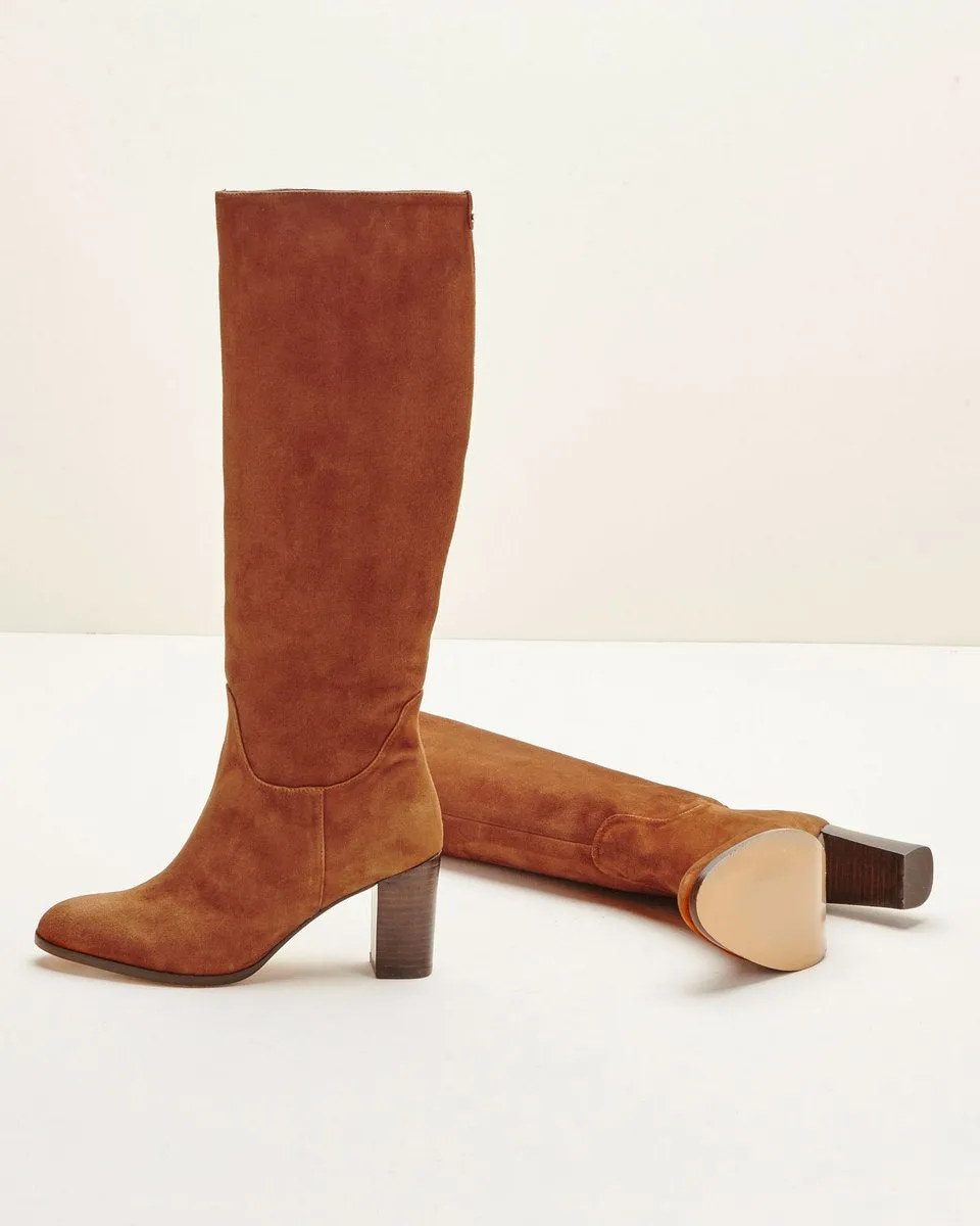 Bottes En Cuir De Veau Velours Cavanna - Camel