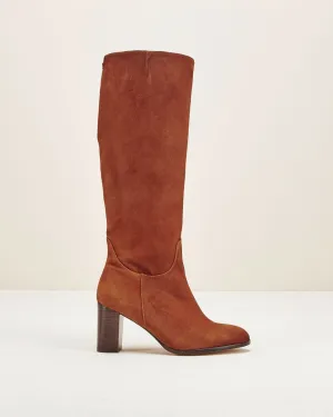 Bottes En Cuir De Veau Velours Cavanna - Camel