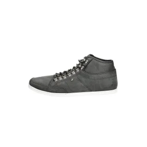 Boxfresh Swapp D Lea Kickout High-Top Sneakers Fabric Black Colour For Men