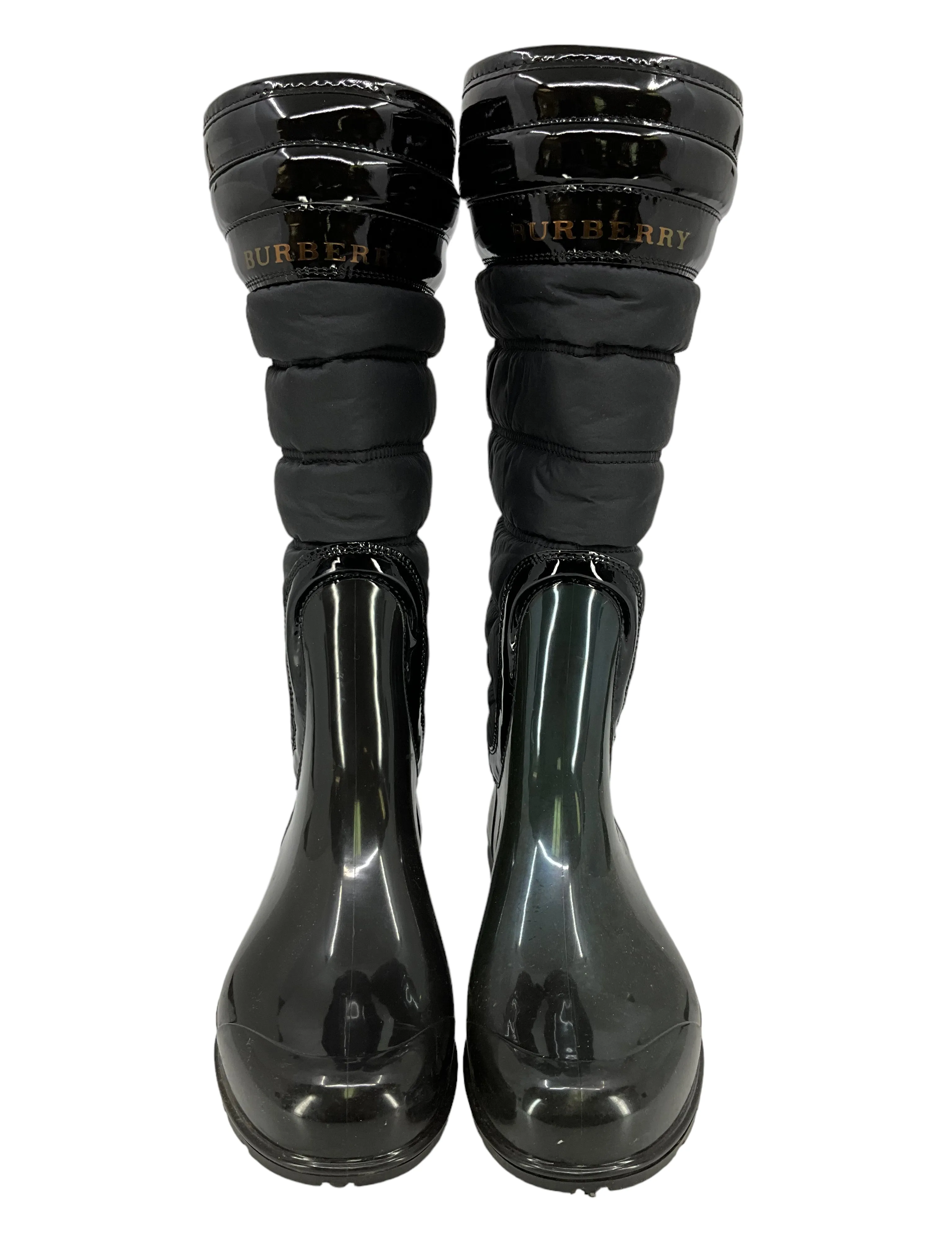 BURBERRY Rubber Puffer Rain Boots Size 7