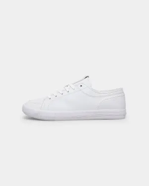 Calvin Klein Essential Vulcanised Lace Up Sneakers Triple White