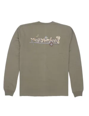 Camo Boat Long Sleeve Tee (Tan)