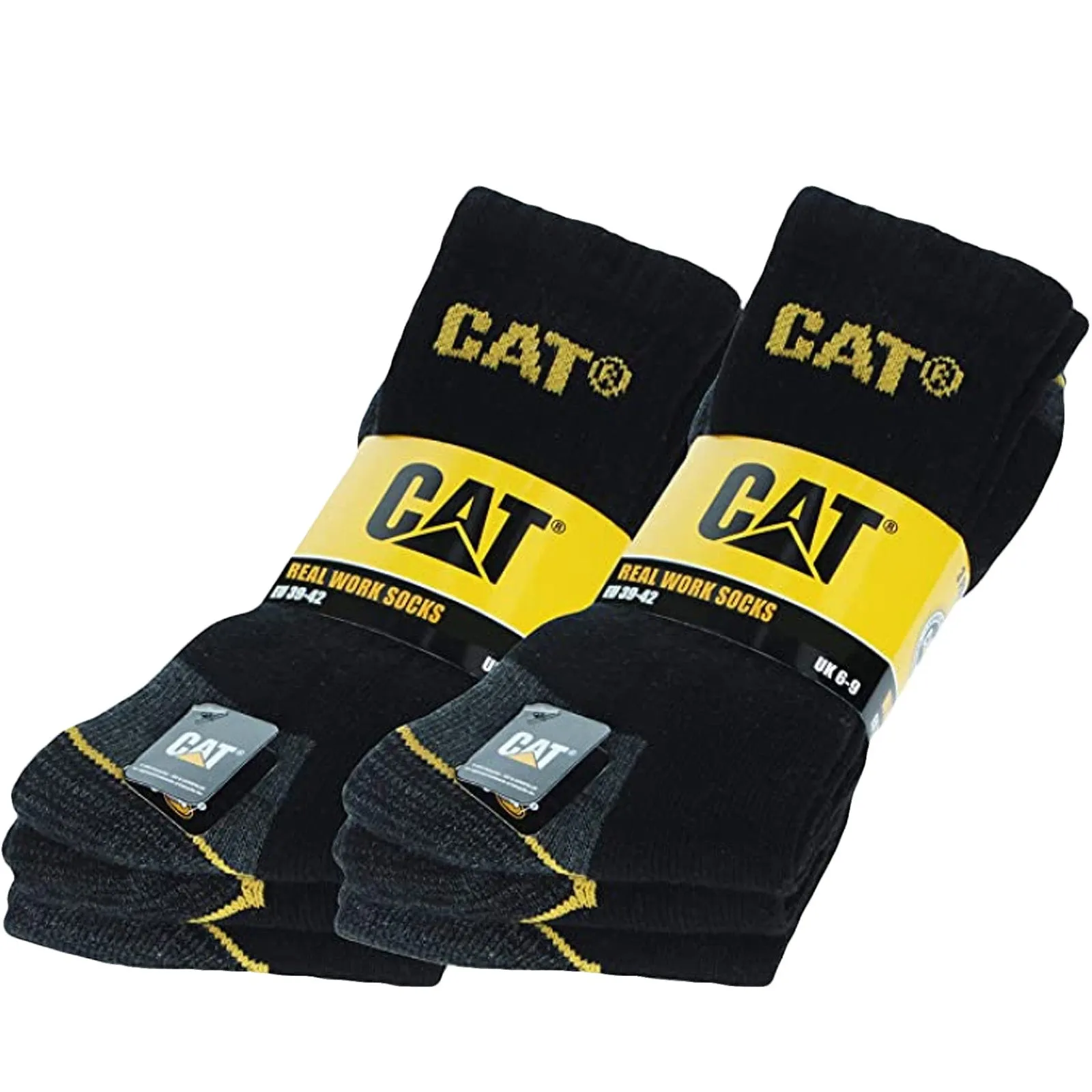 CAT Caterpillar Mens Heavy Duty Socks - Black