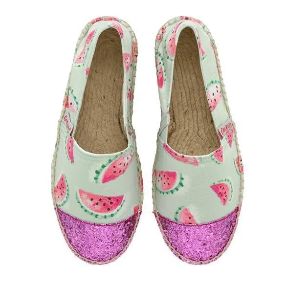 Cath Kidston Womens/Girls Watermelons Glittery Espadrilles