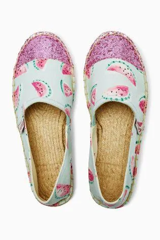 Cath Kidston Womens/Girls Watermelons Glittery Espadrilles