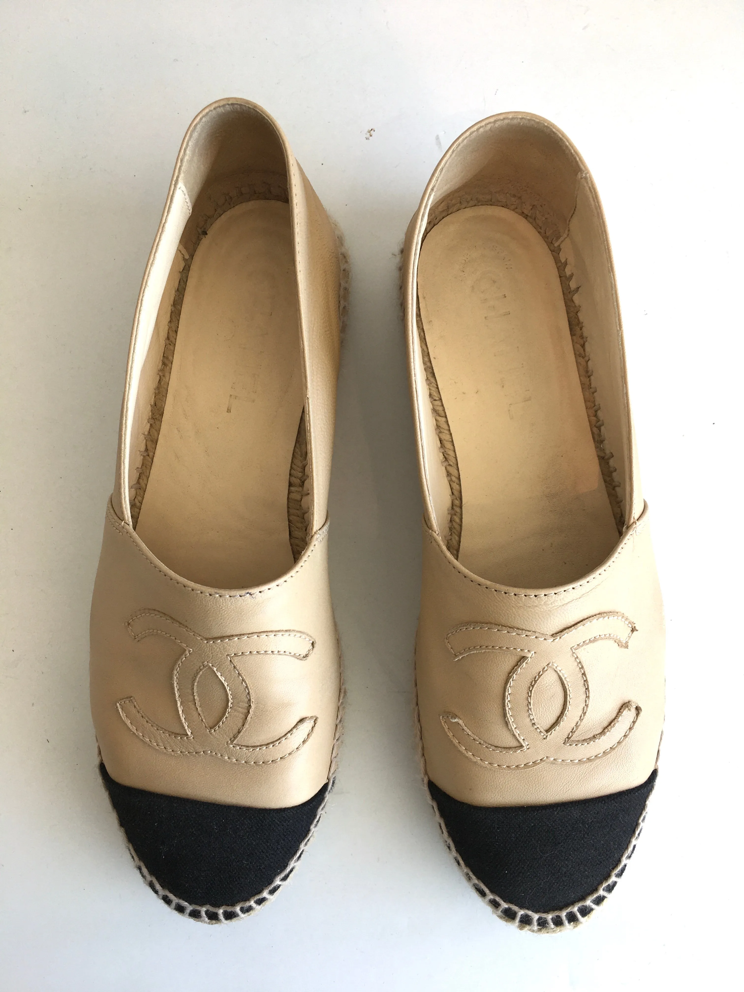 Chanel Lambskin CC Espadrilles