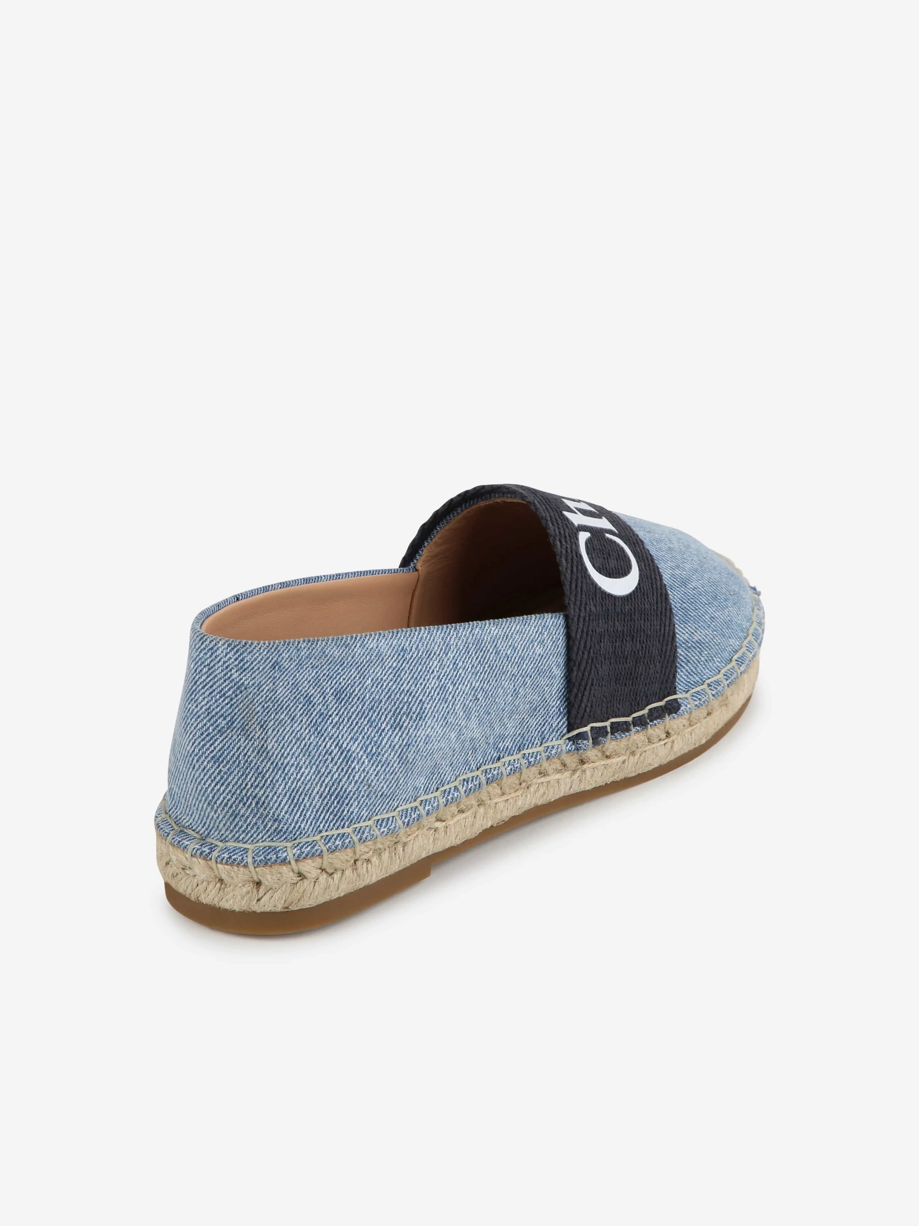 Chloé Girls Denim Espadrilles in Blue