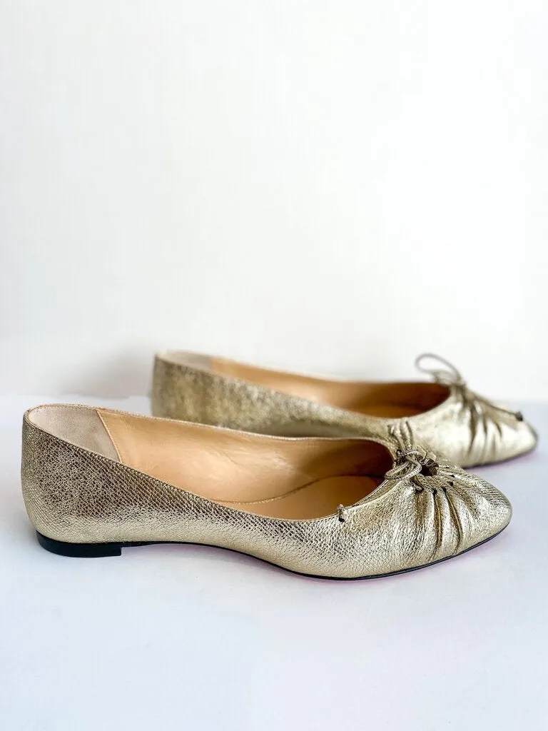 Christian Louboutin Embossed Leather Ballet Flats