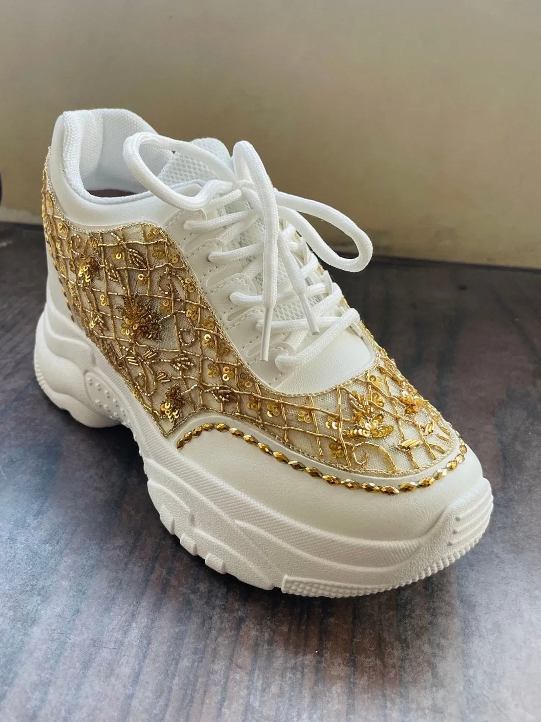 Classic Gold Custom-made Kanvas Sneakers