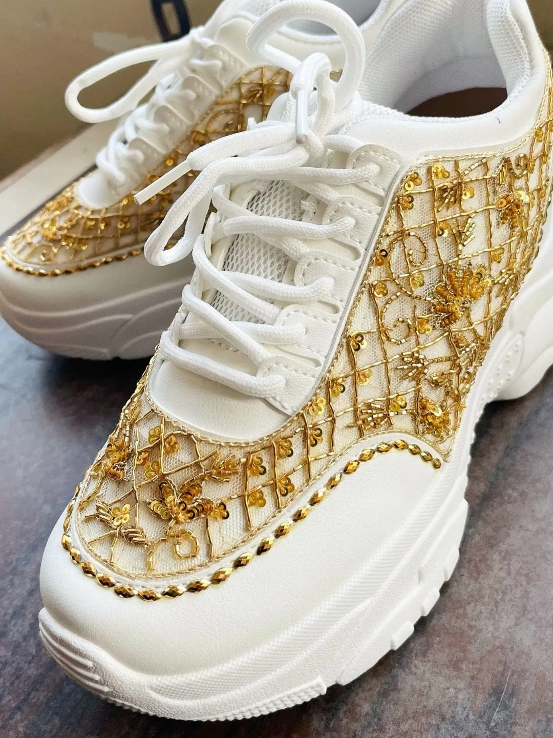 Classic Gold Custom-made Kanvas Sneakers