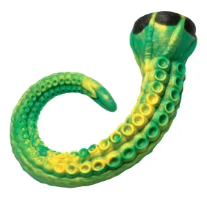 Creature Cock Titan Tentacle Extra Long Silicone Dildo Green Yellow