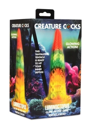 Creature Cocks Luminoctopus Glow In The Dark Tentacle Silicone Dildo