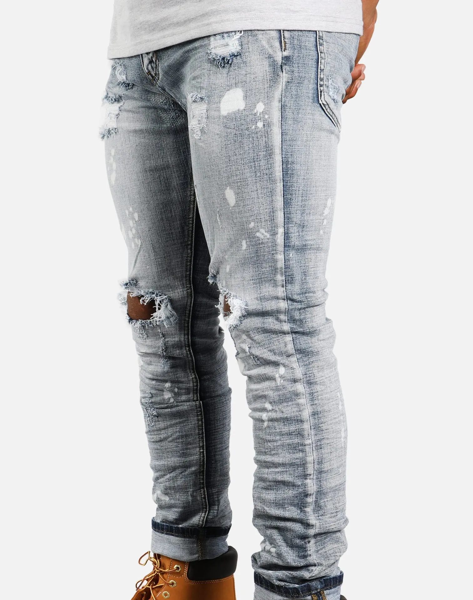 DH Essentials RIP KNEE PAINT SPLATTER JEANS