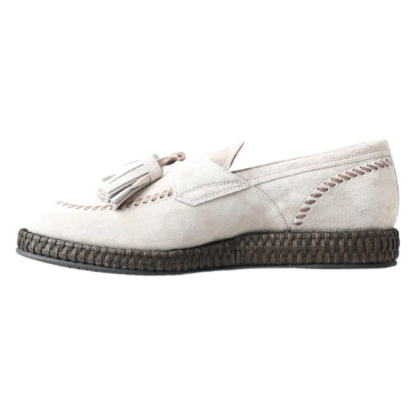 Dolce & Gabbana Elegant Ivory Leather Espadrilles