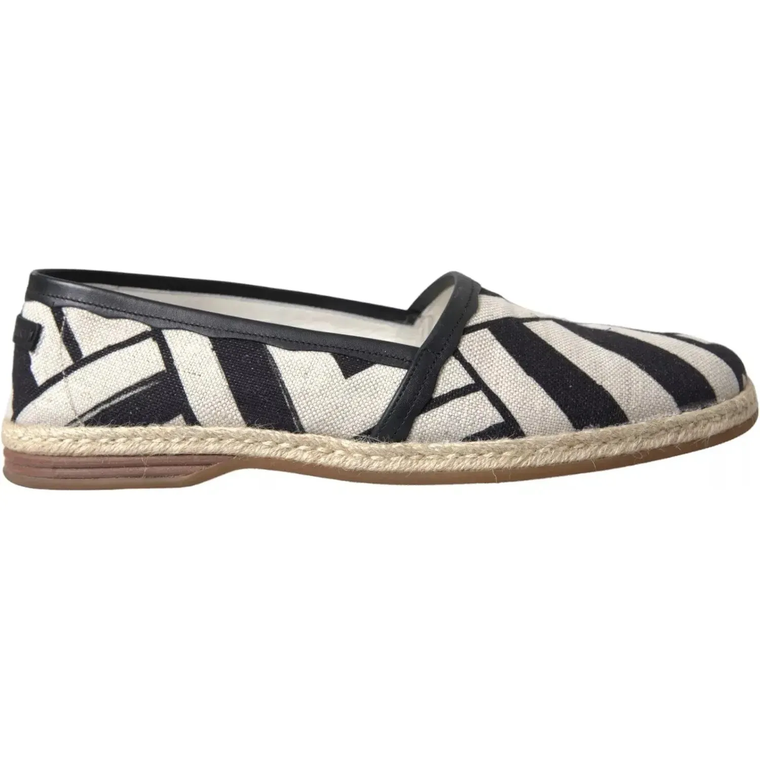 Dolce & Gabbana Elegant Striped Leather Espadrilles