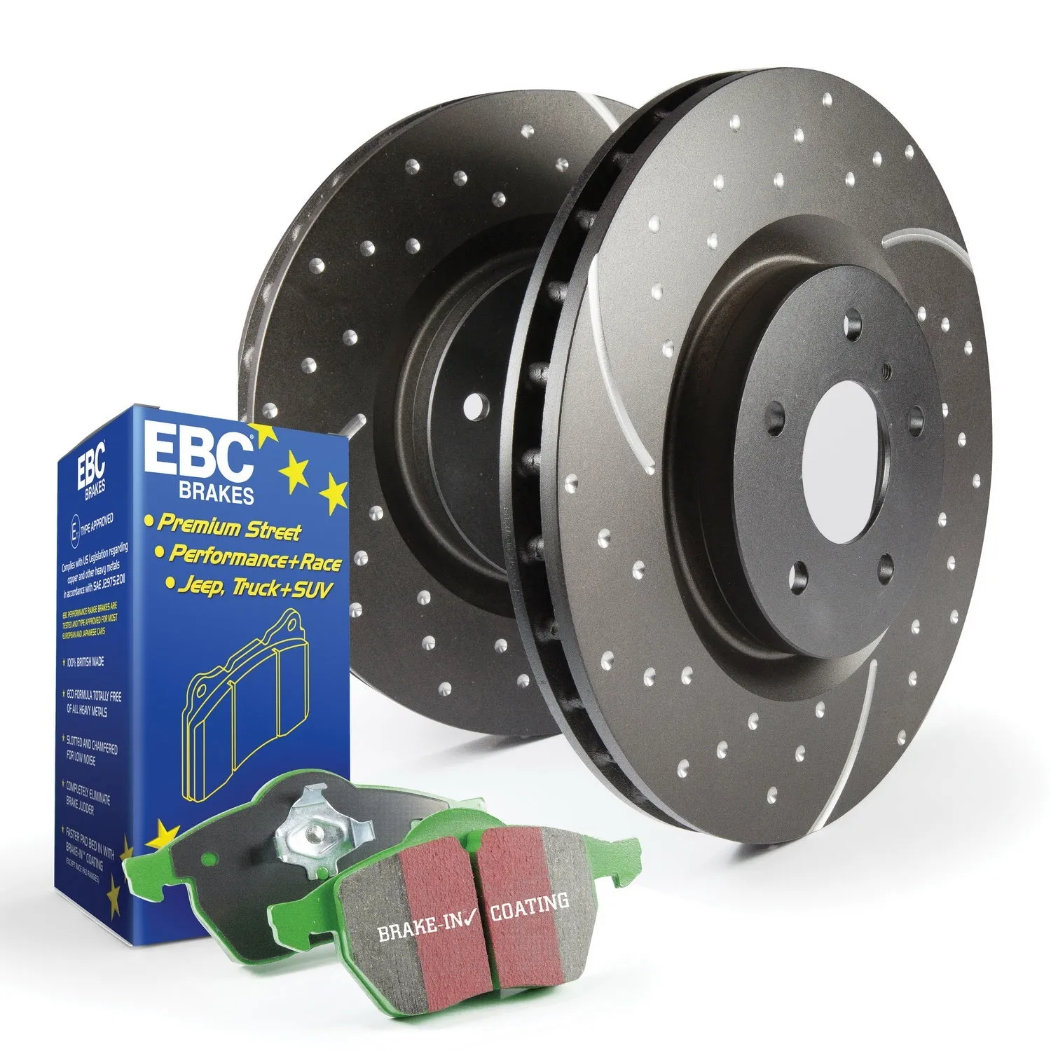 EBC Brakes S10KF1243 S10 Kits Greenstuff 2000 and GD Rotors