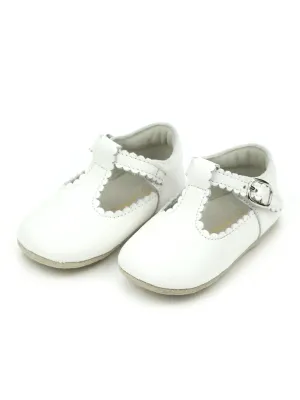 Elodie Scalloped T-Strap Mary Jane Crib Shoe